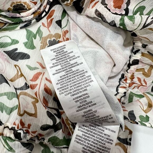 Ted Baker XS to Small Cream Floral Brienna Tie Front Blouse - Picture 4 of 13